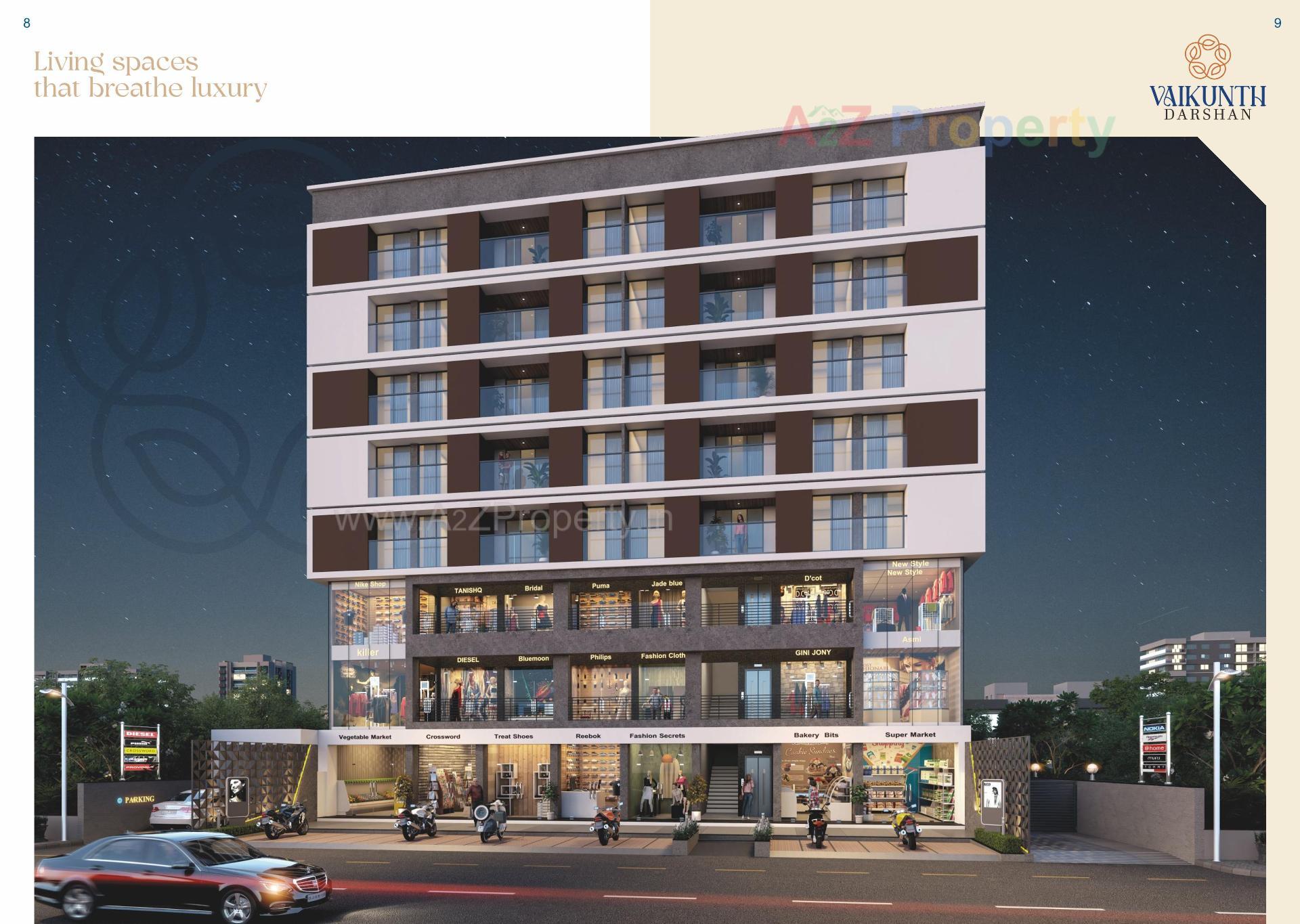 3D Elevation of real estate project Vaikunth Darshan located at Variav, Surat, Gujarat