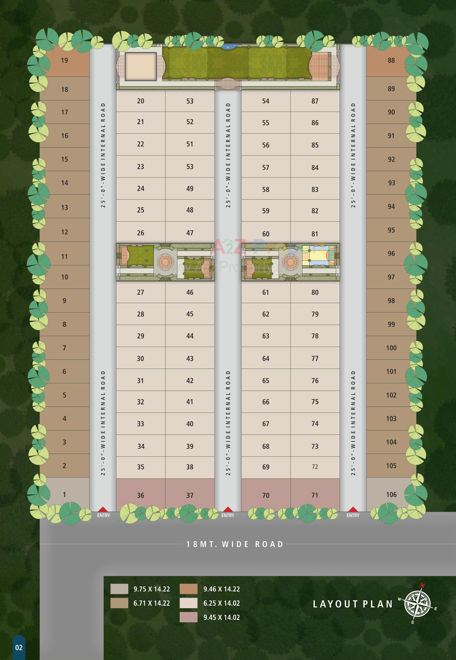 Layout of real estate project Vaikunth Homes located at Jahangirabad, Surat, Gujarat