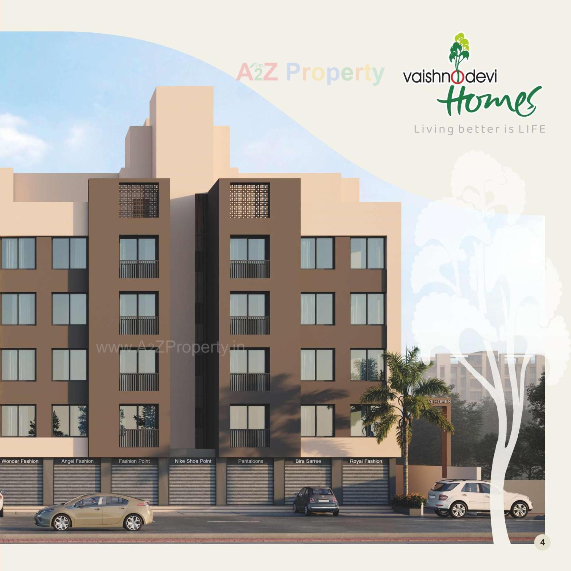 3D Elevation of real estate project Vaishnodevi Homes located at Kosad, Surat, Gujarat