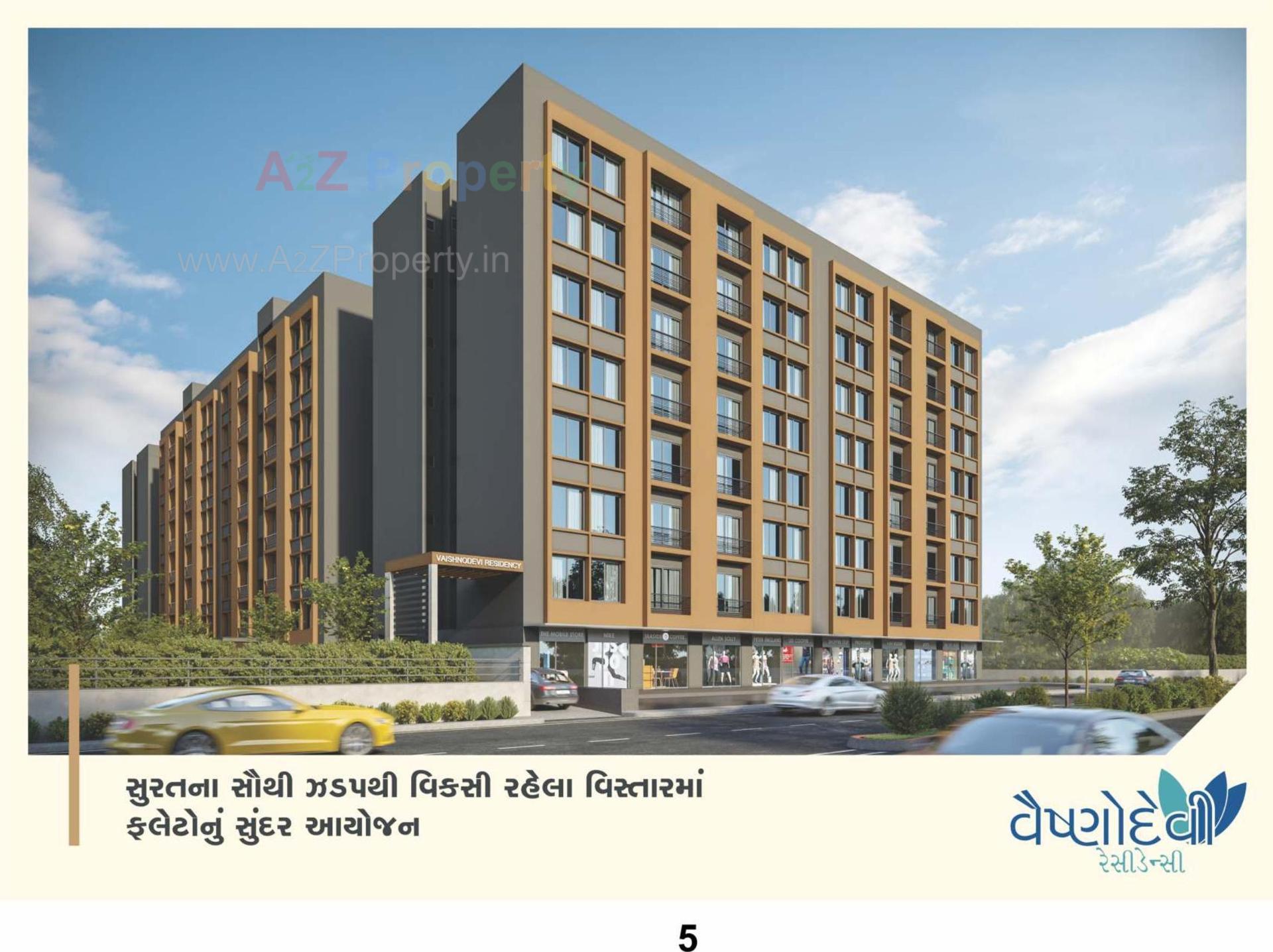 3D Elevation of real estate project Vaishnodevi Residency located at Kosad, Surat, Gujarat