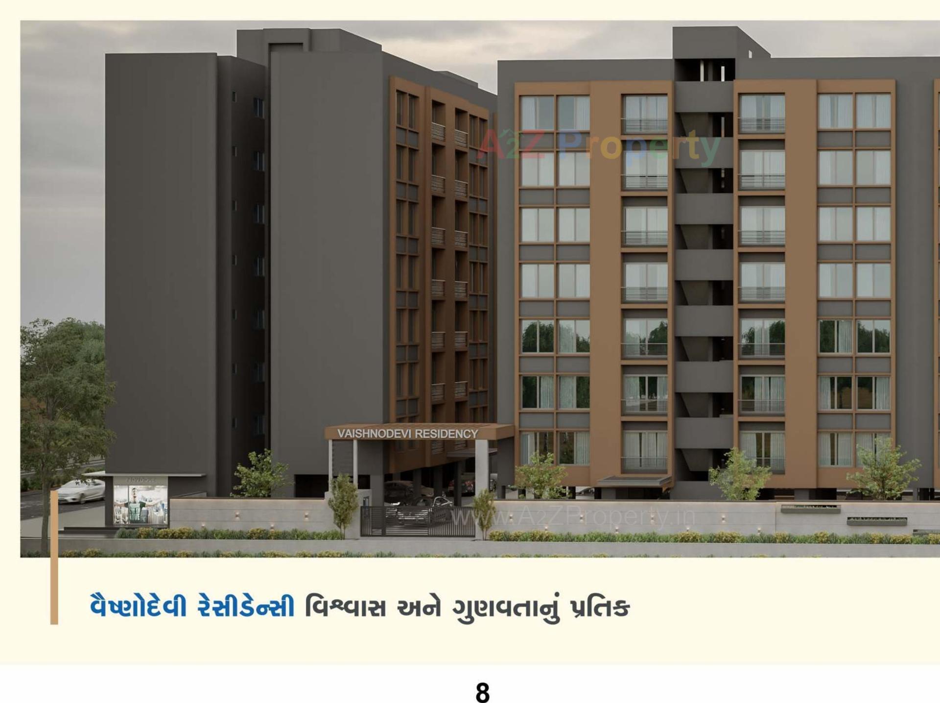 3D Elevation of real estate project Vaishnodevi Residency located at Kosad, Surat, Gujarat