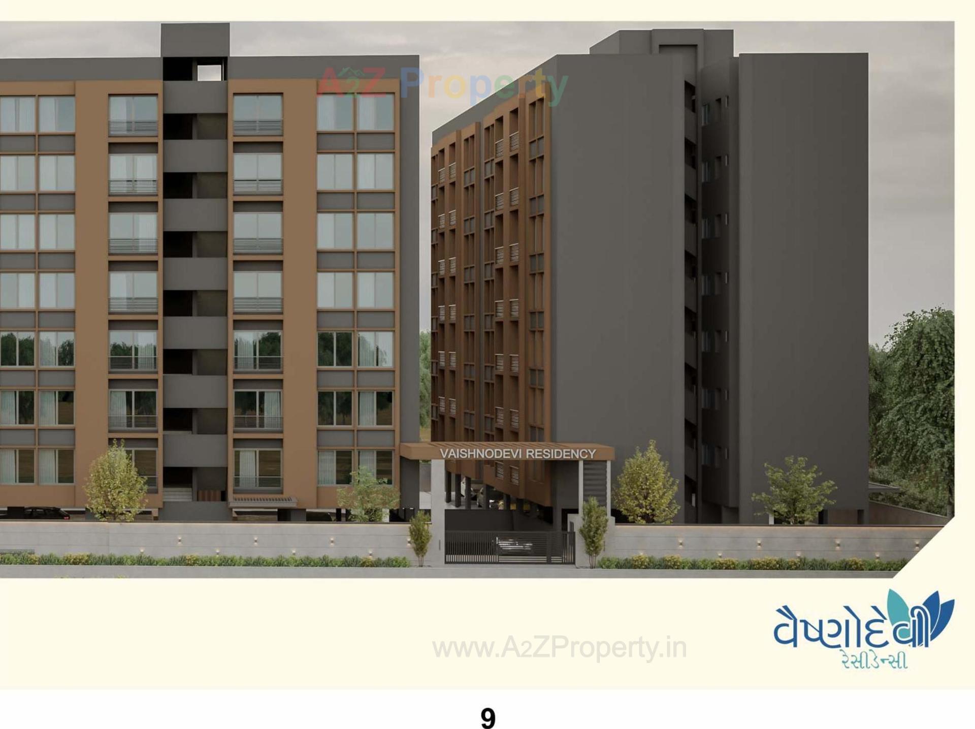 3D Elevation of real estate project Vaishnodevi Residency located at Kosad, Surat, Gujarat