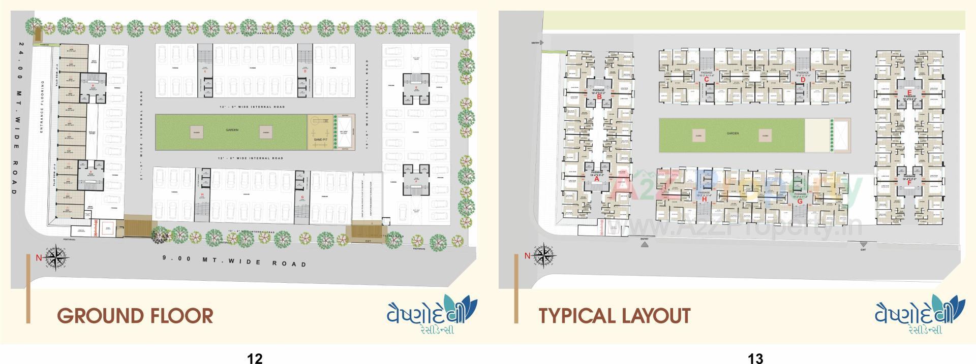 Layout of real estate project Vaishnodevi Residency located at Kosad, Surat, Gujarat