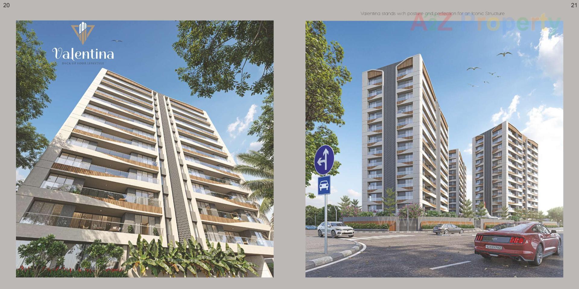 3D Elevation of real estate project Valentina located at Abhva, Surat, Gujarat