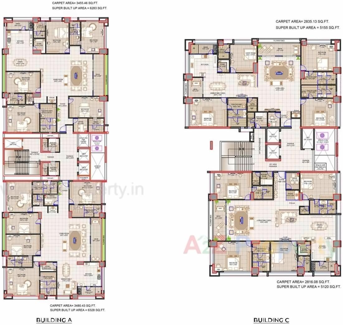 Layout of real estate project Vanilla Sky located at Vesu, Surat, Gujarat
