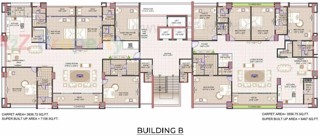 Layout of real estate project Vanilla Sky located at Vesu, Surat, Gujarat