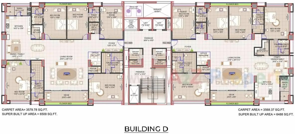 Layout of real estate project Vanilla Sky located at Vesu, Surat, Gujarat