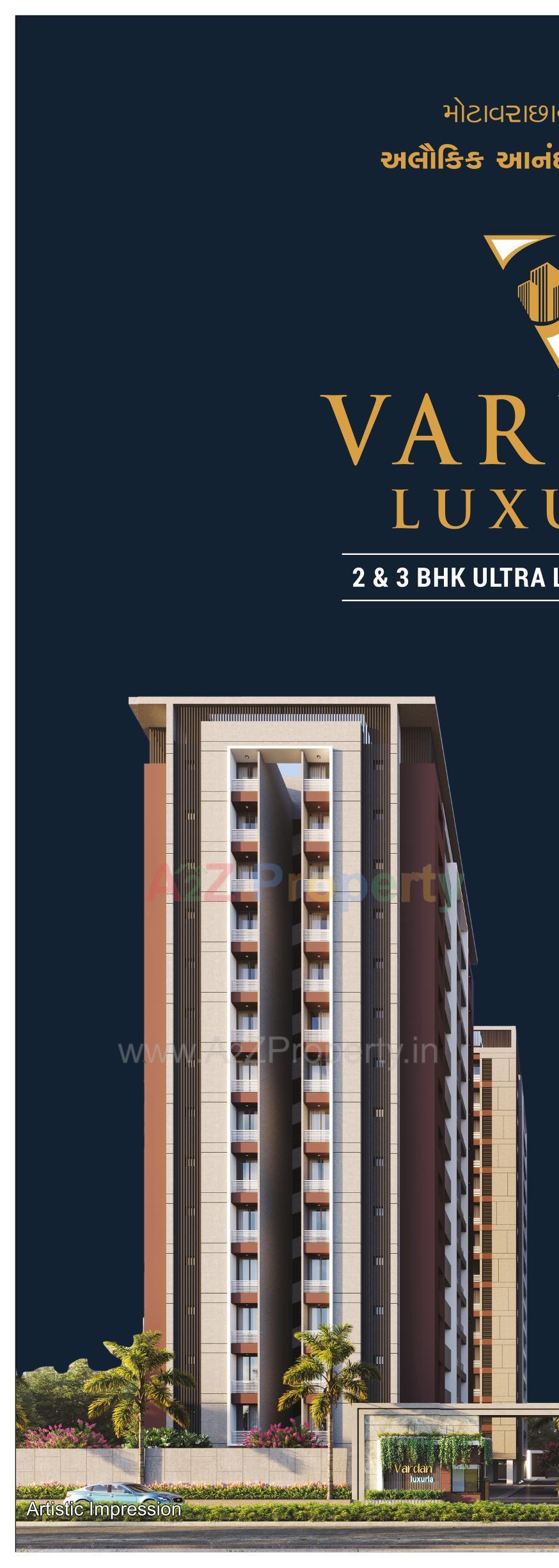 3D Elevation of real estate project Vardan Luxuria located at Surat, Surat, Gujarat