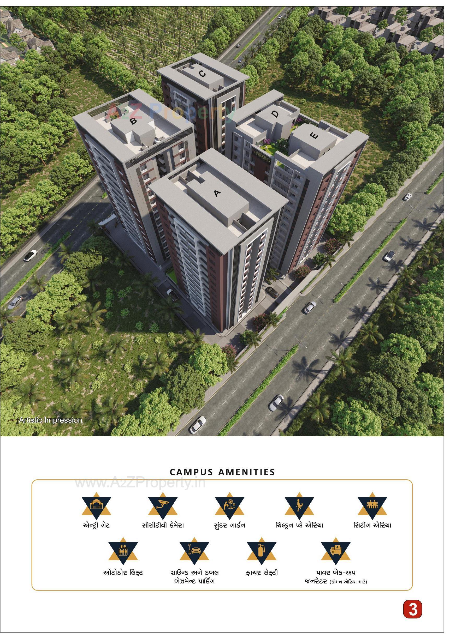 3D Elevation of real estate project Vardan Luxuria located at Surat, Surat, Gujarat