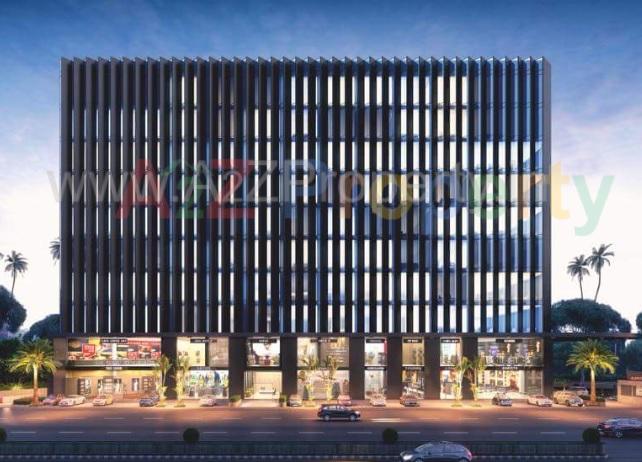 3D Elevation of real estate project Vardan Textile Market located at Dumbhal, Surat, Gujarat