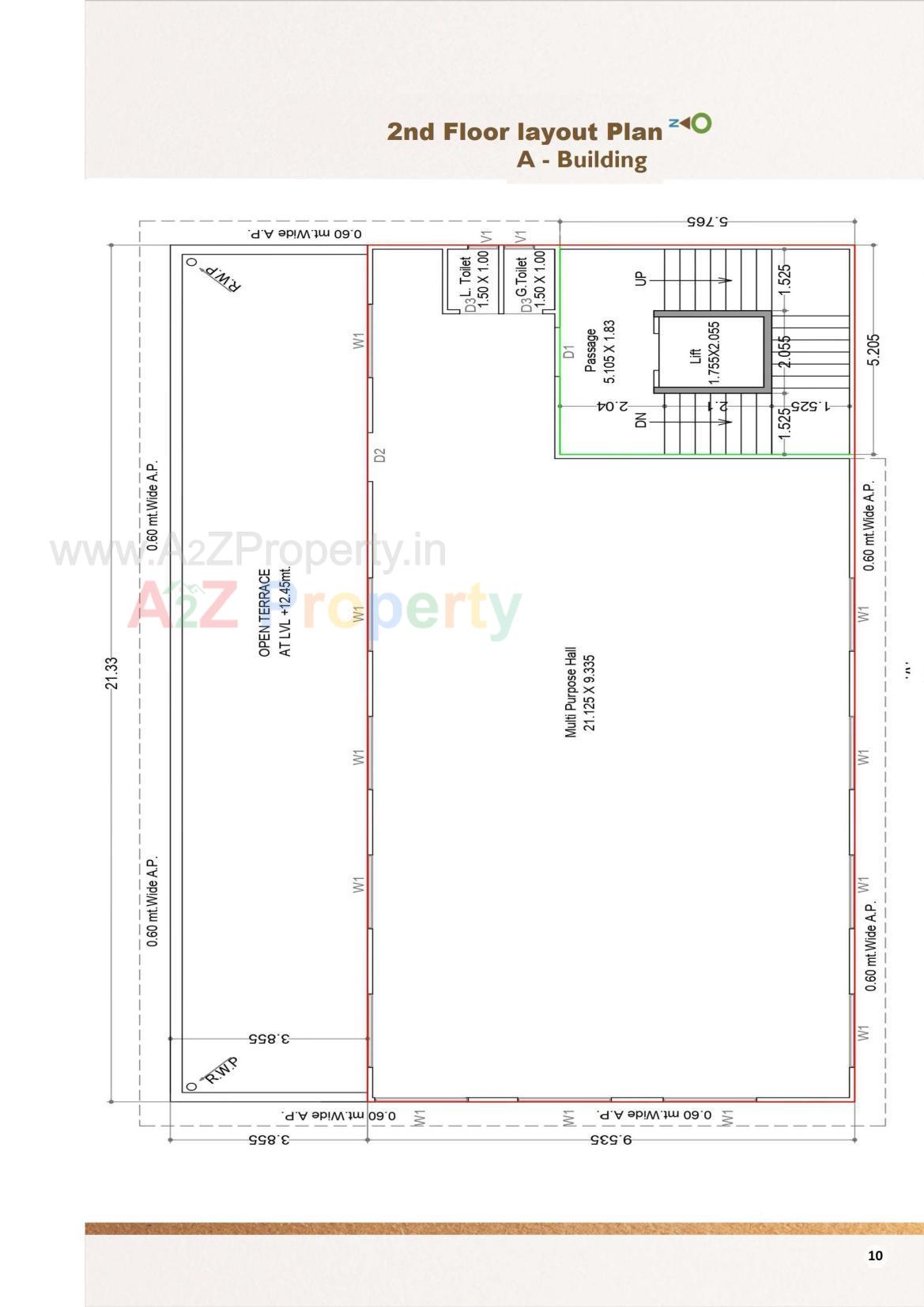 Layout of real estate project Vardhman Residency   Jain Aradhna Bhawan located at Bharthana, Surat, Gujarat