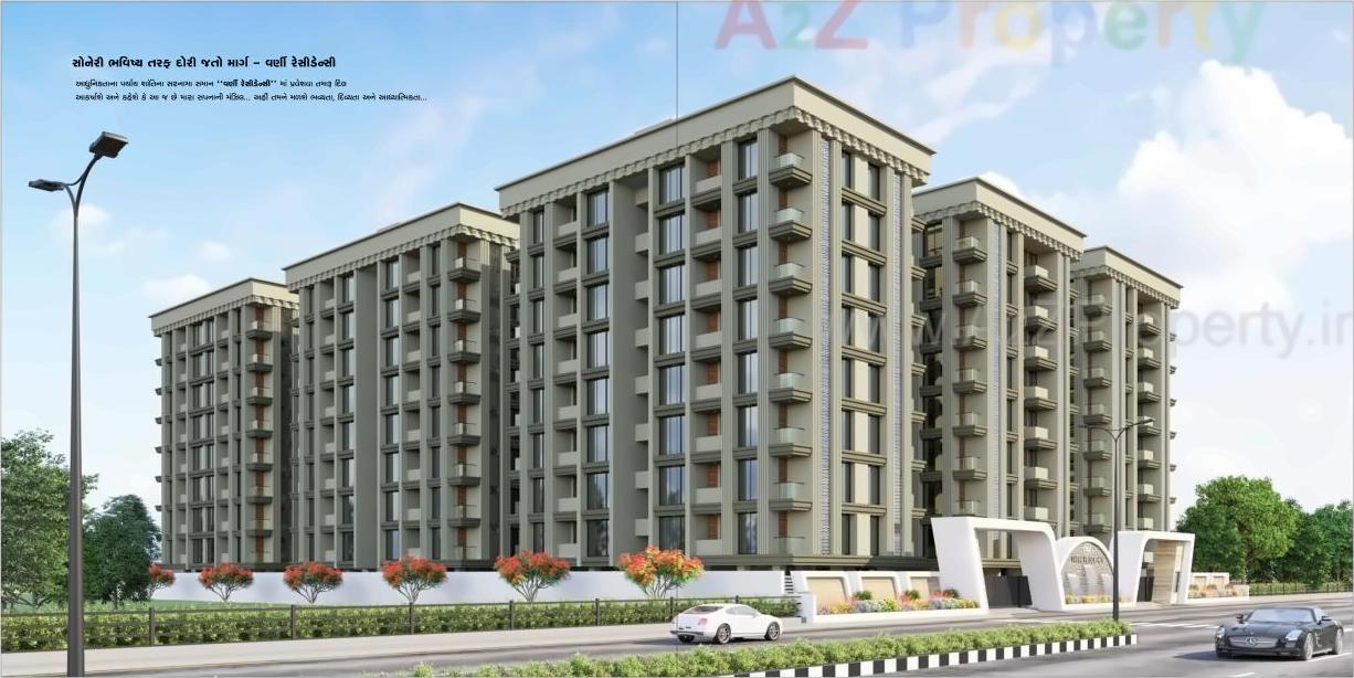 3D Elevation of real estate project Varni Residency located at Kholvad, Surat, Gujarat