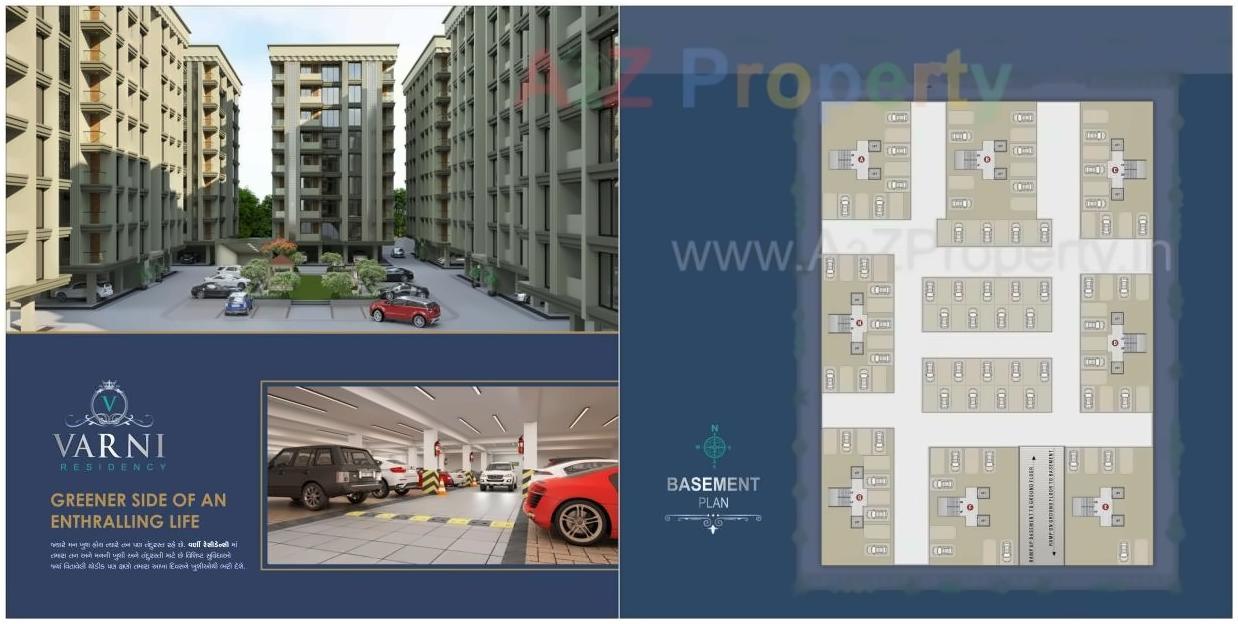 Layout of real estate project Varni Residency located at Kholvad, Surat, Gujarat