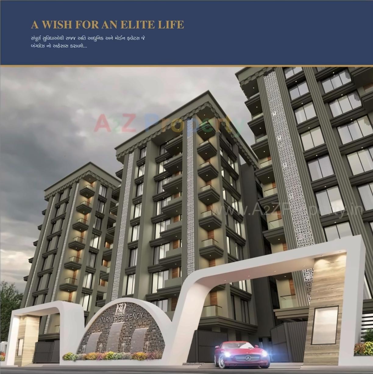 3D Elevation of real estate project Varni Residency located at Kholvad, Surat, Gujarat