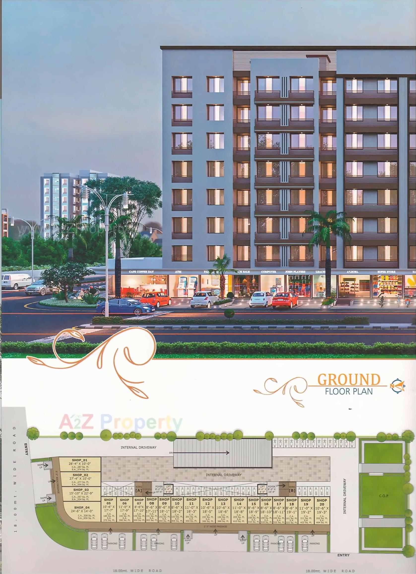 Layout of real estate project Varniraj Heights located at Surat, Surat, Gujarat