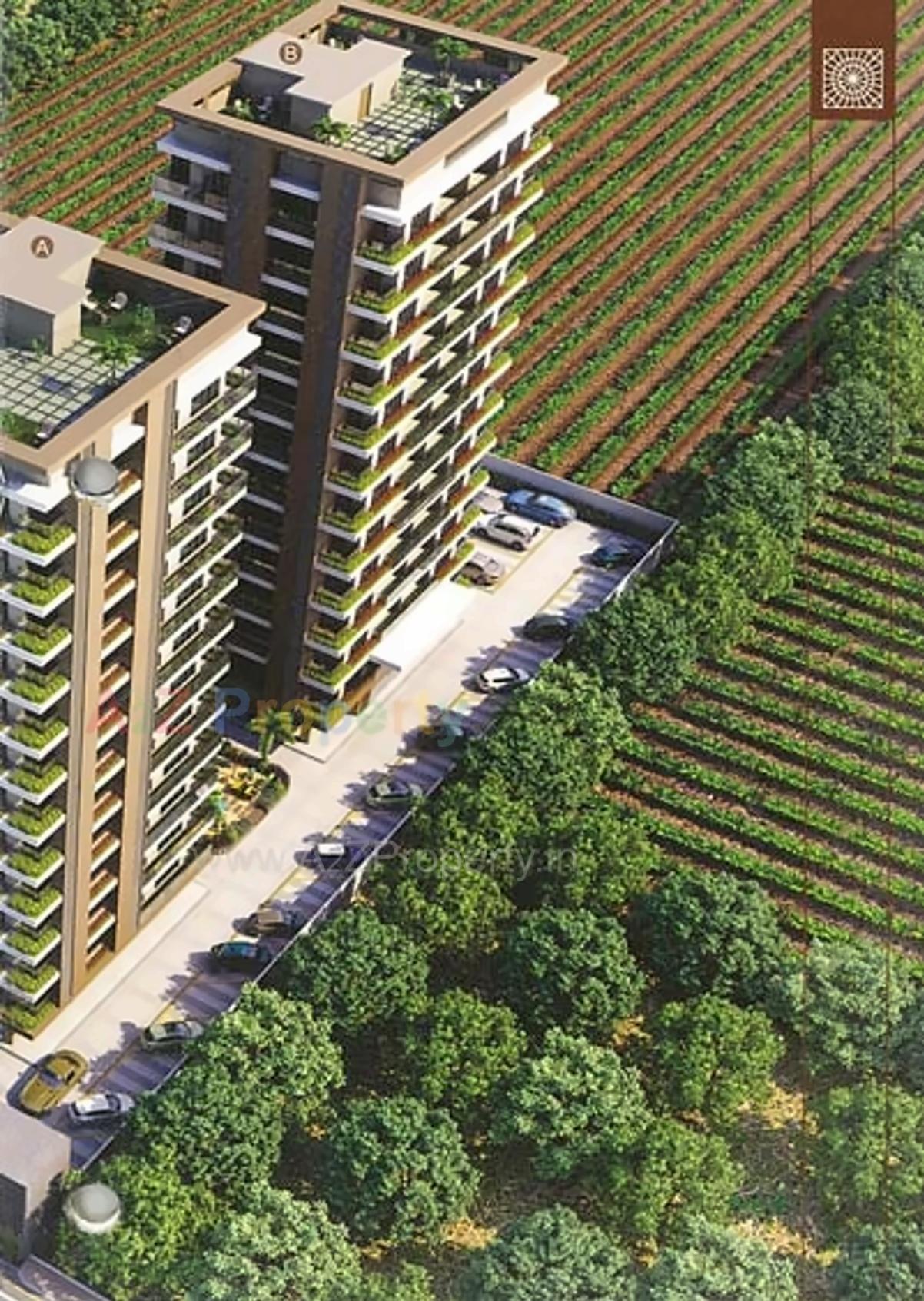 3D Elevation of real estate project Vastu Luxuria located at Puna, Surat, Gujarat