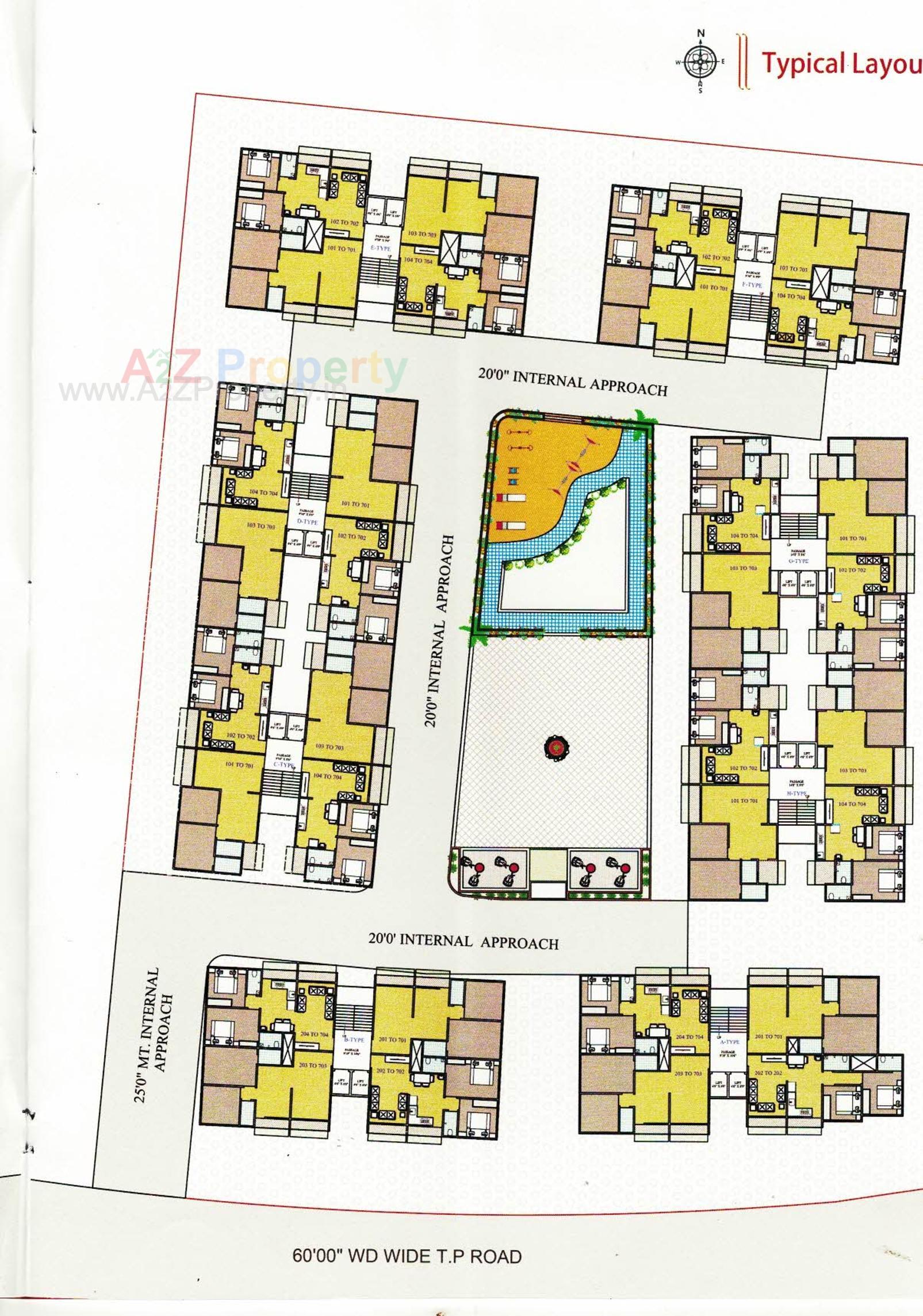 Layout of real estate project Vastu Palace located at Navagam, Surat, Gujarat