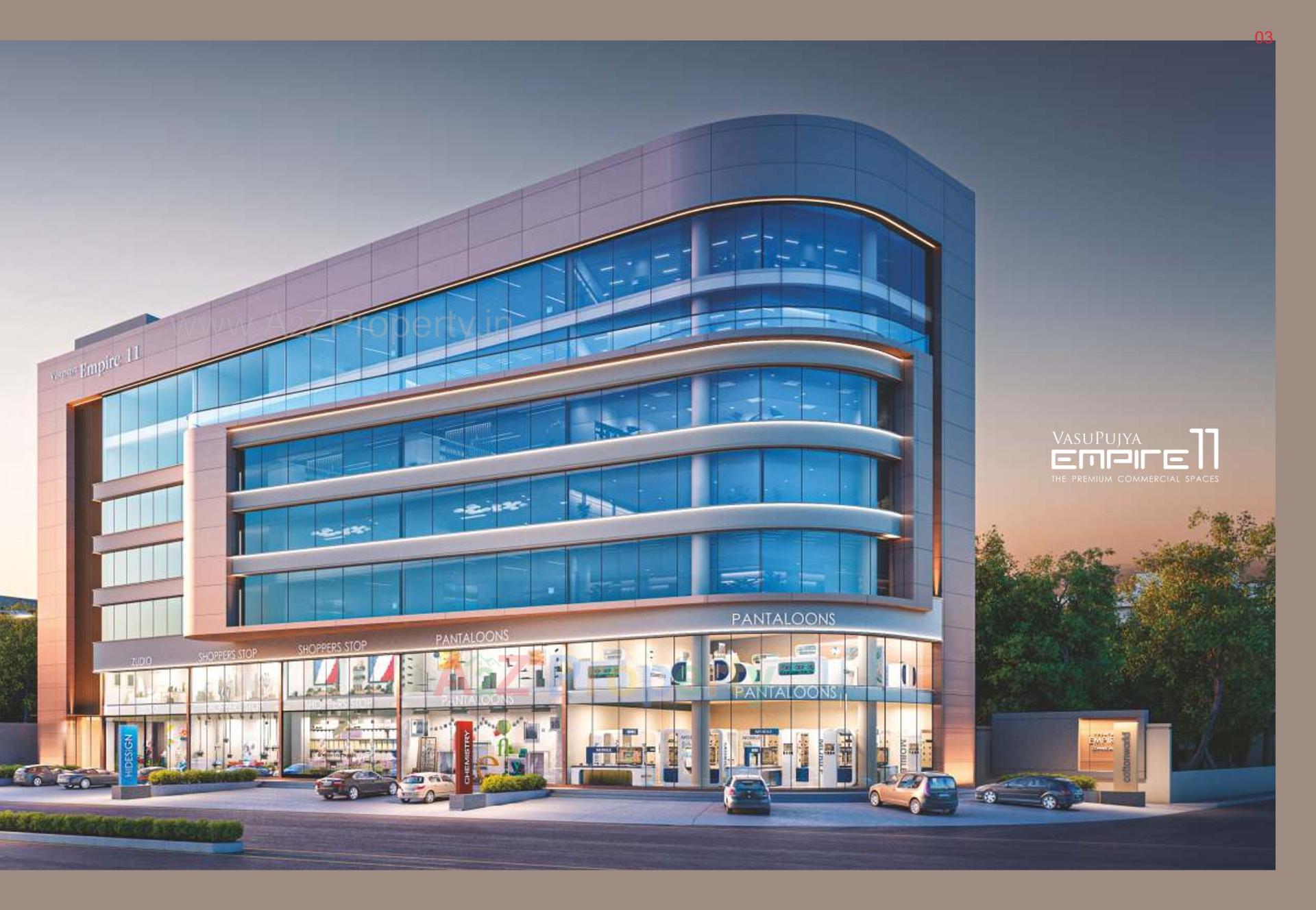 3D Elevation of real estate project Vasupujya Empire located at Adajan, Surat, Gujarat