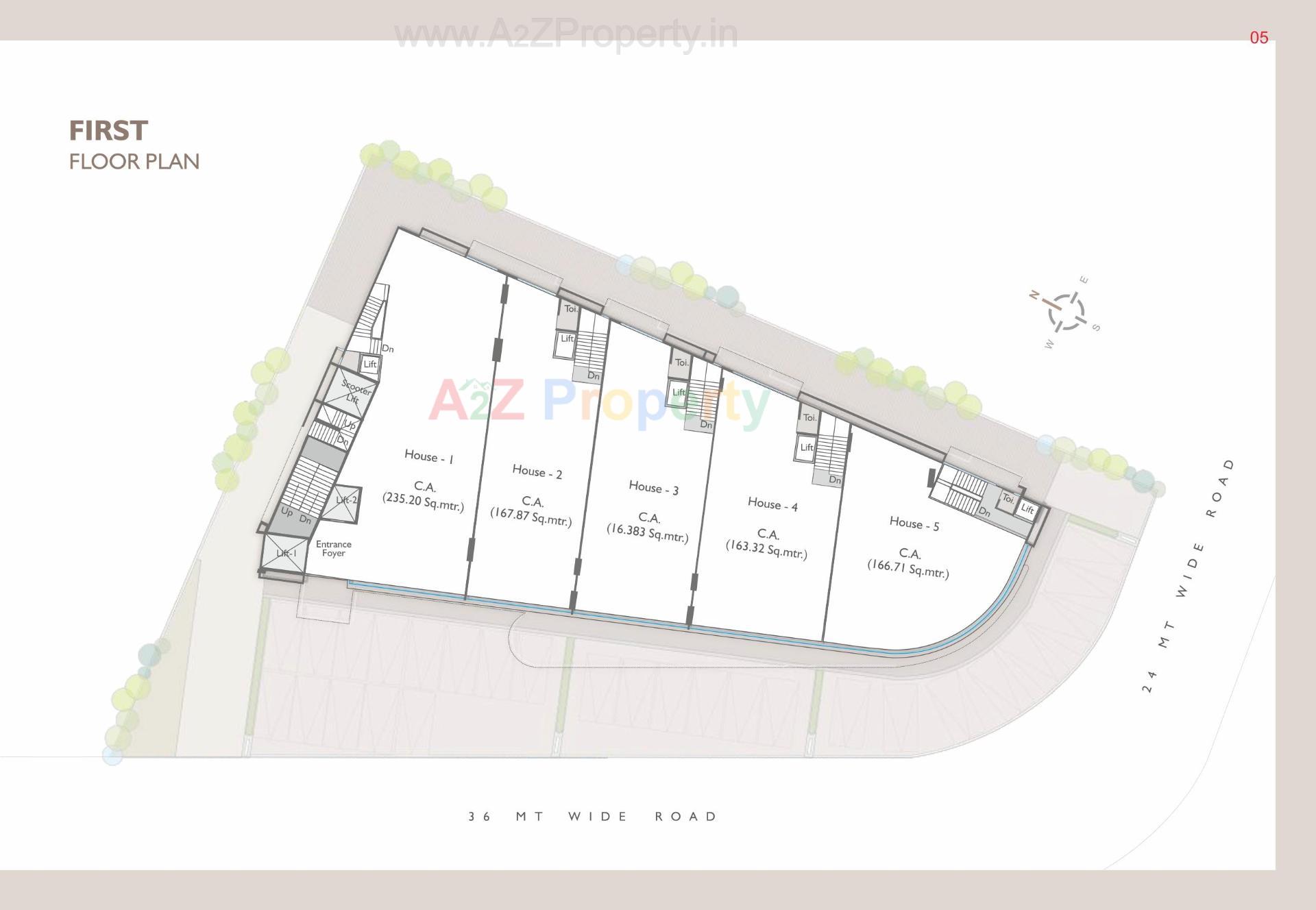 Layout of real estate project Vasupujya Empire located at Adajan, Surat, Gujarat