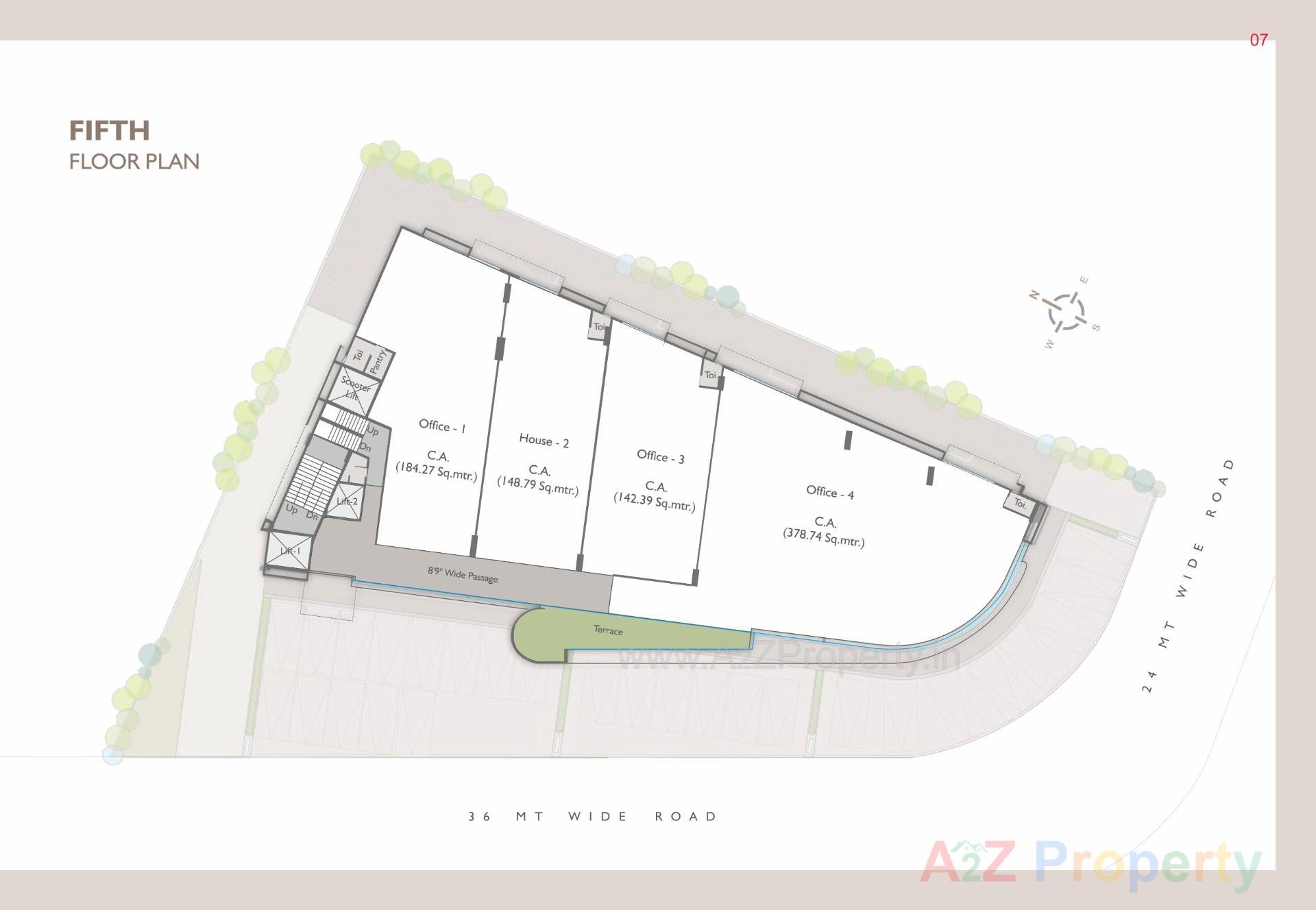 Layout of real estate project Vasupujya Empire located at Adajan, Surat, Gujarat