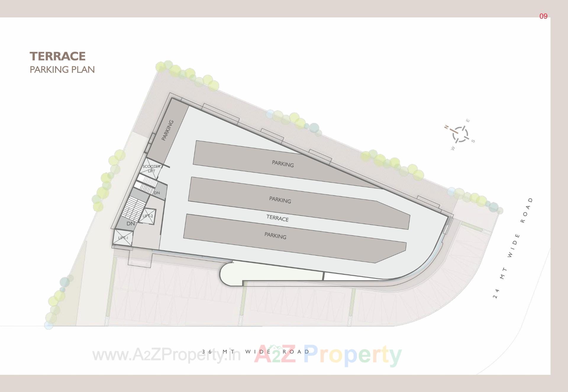 Layout of real estate project Vasupujya Empire located at Adajan, Surat, Gujarat
