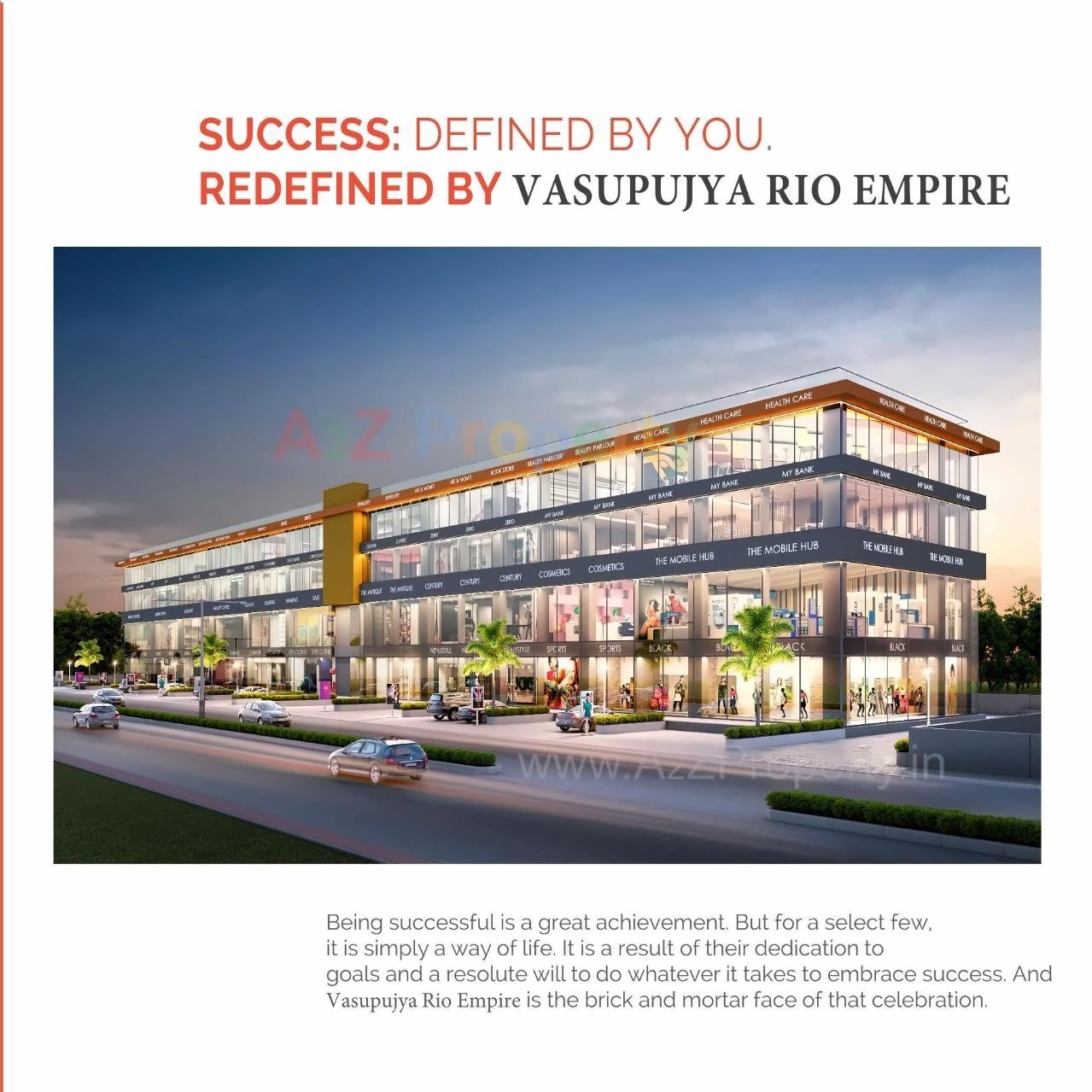 3D Elevation of real estate project Vasupujya Rio Empire located at Pal, Surat, Gujarat