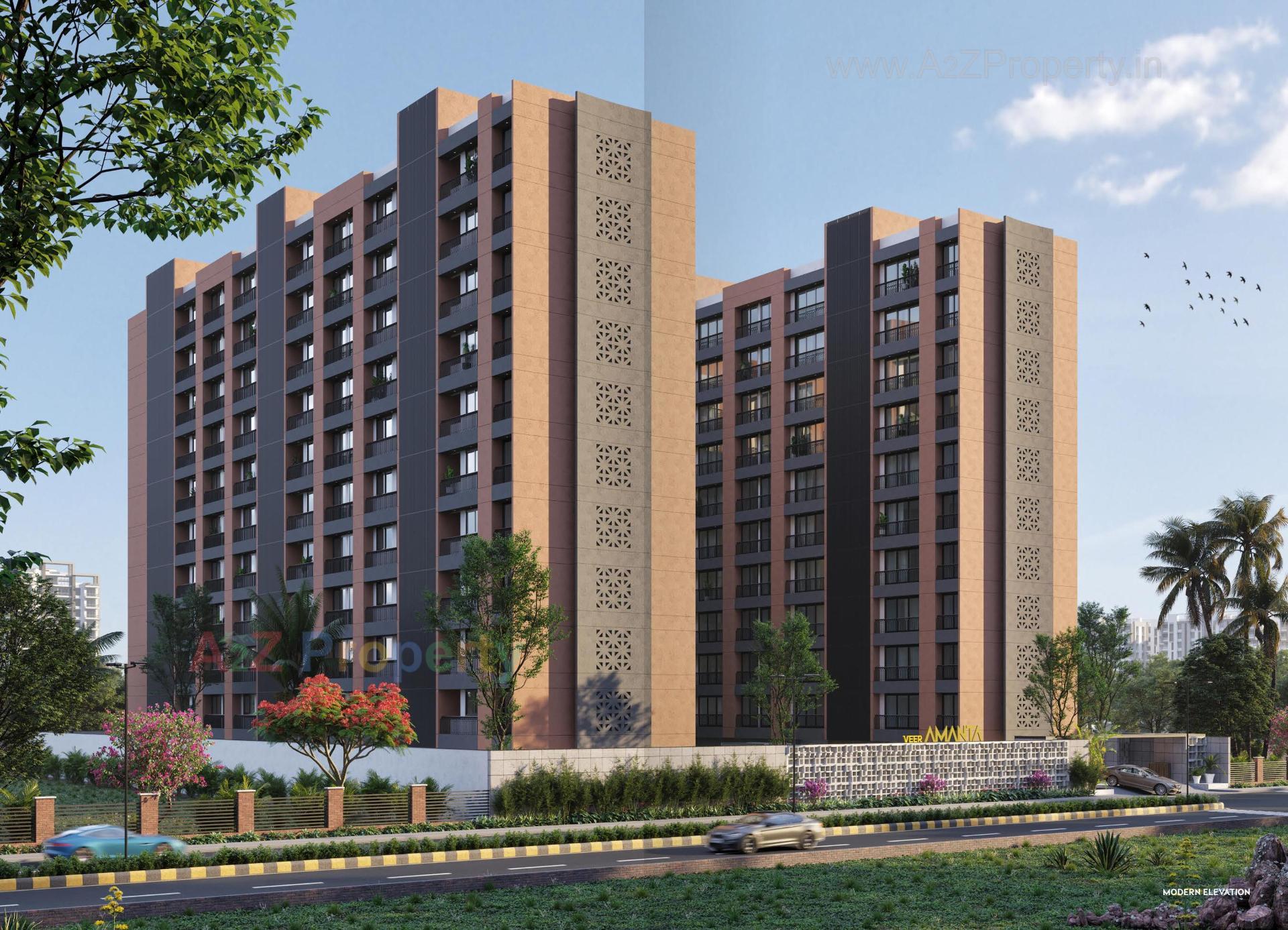 3D Elevation of real estate project Veer Amanta located at Pal, Surat, Gujarat