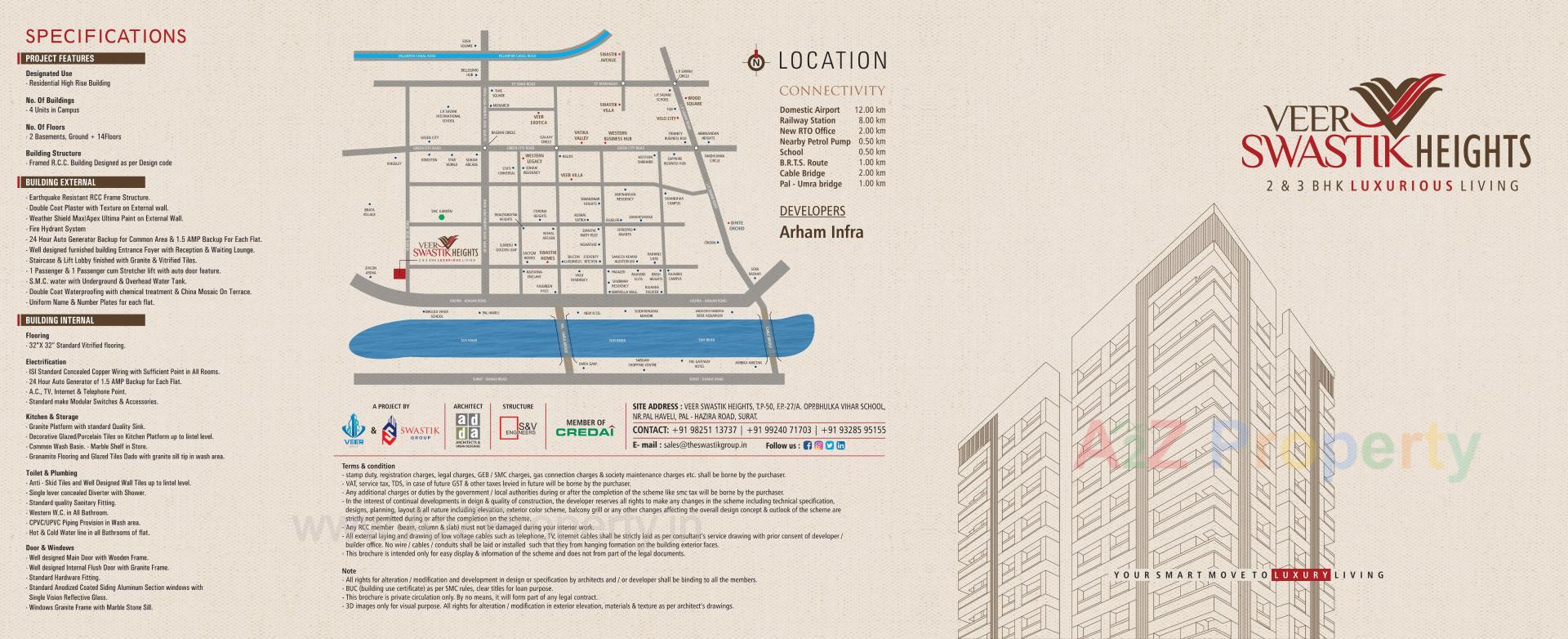  of real estate project Veer Swastik Heights located at Bhatha, Surat, Gujarat