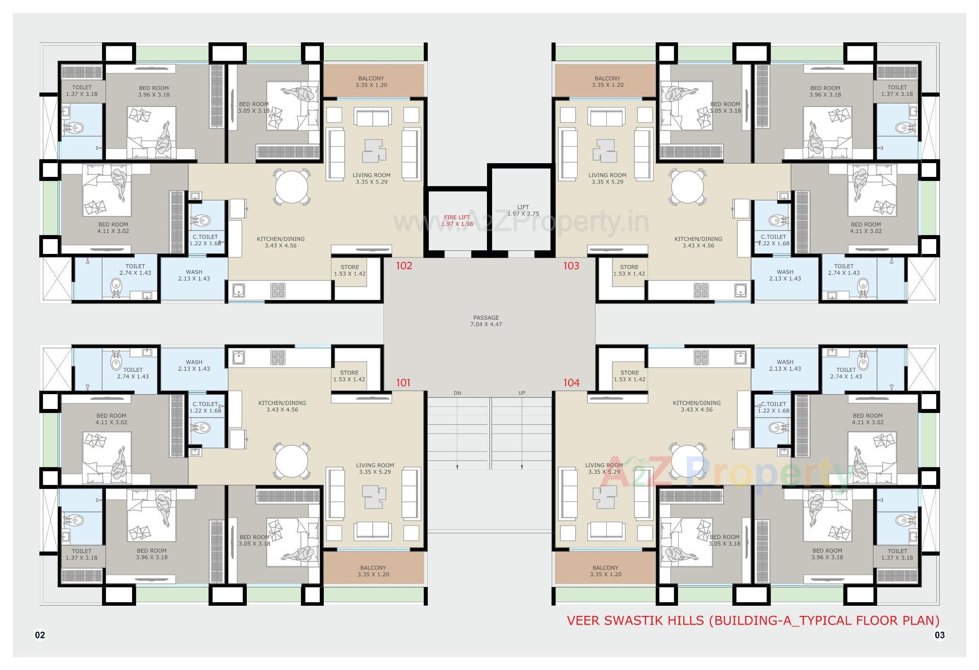 Layout of real estate project Veer Swastik Hills located at Bhatha, Surat, Gujarat