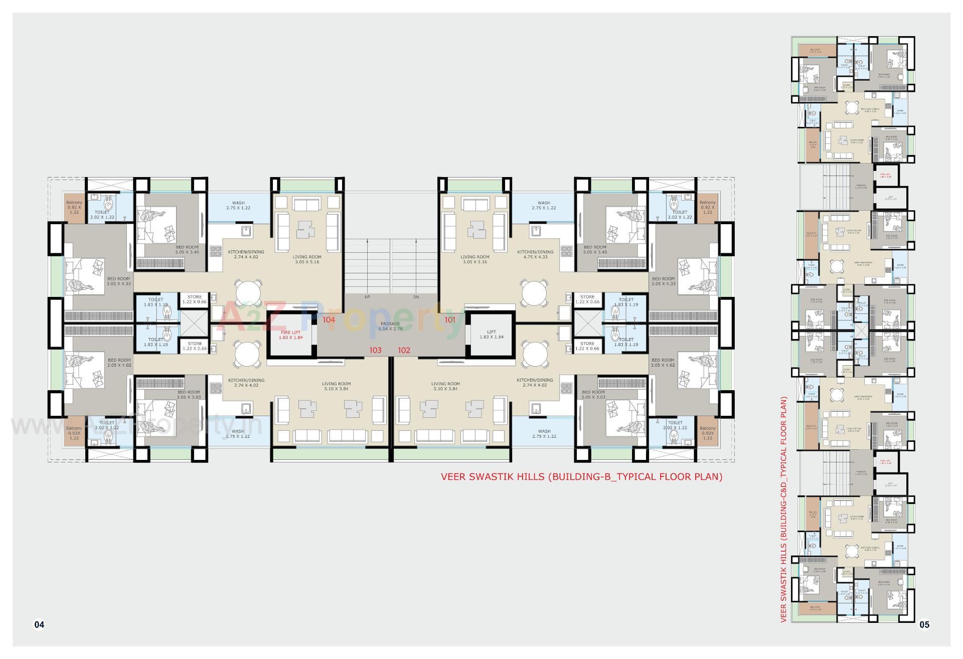 Layout of real estate project Veer Swastik Hills located at Bhatha, Surat, Gujarat