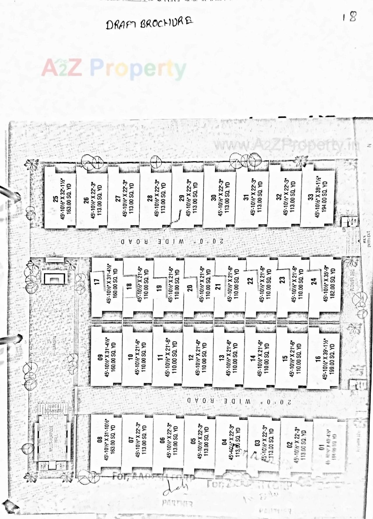 Layout of real estate project Veer Villa located at Pal, Surat, Gujarat
