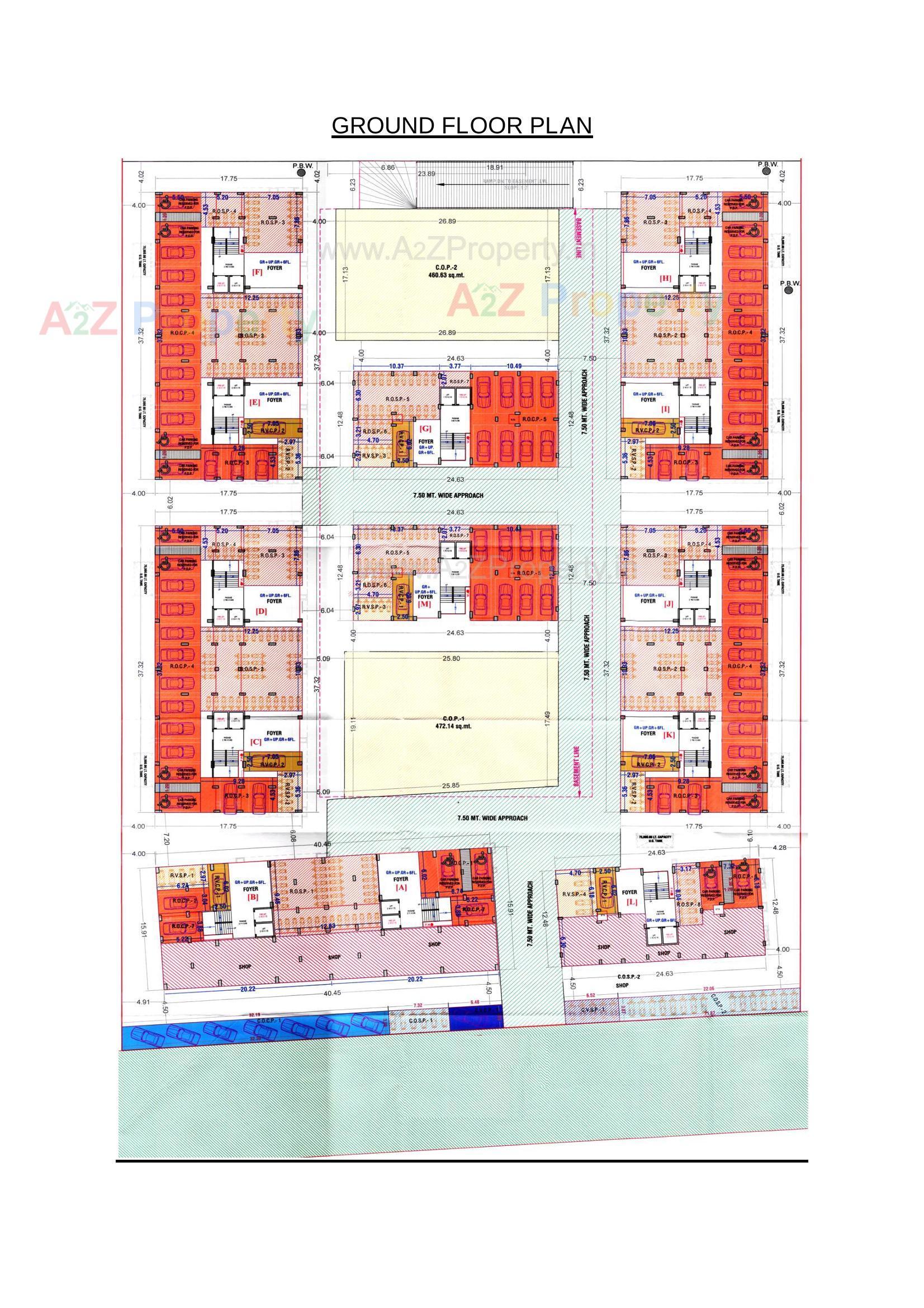 Layout of real estate project Victoria Residency located at Navagam, Surat, Gujarat
