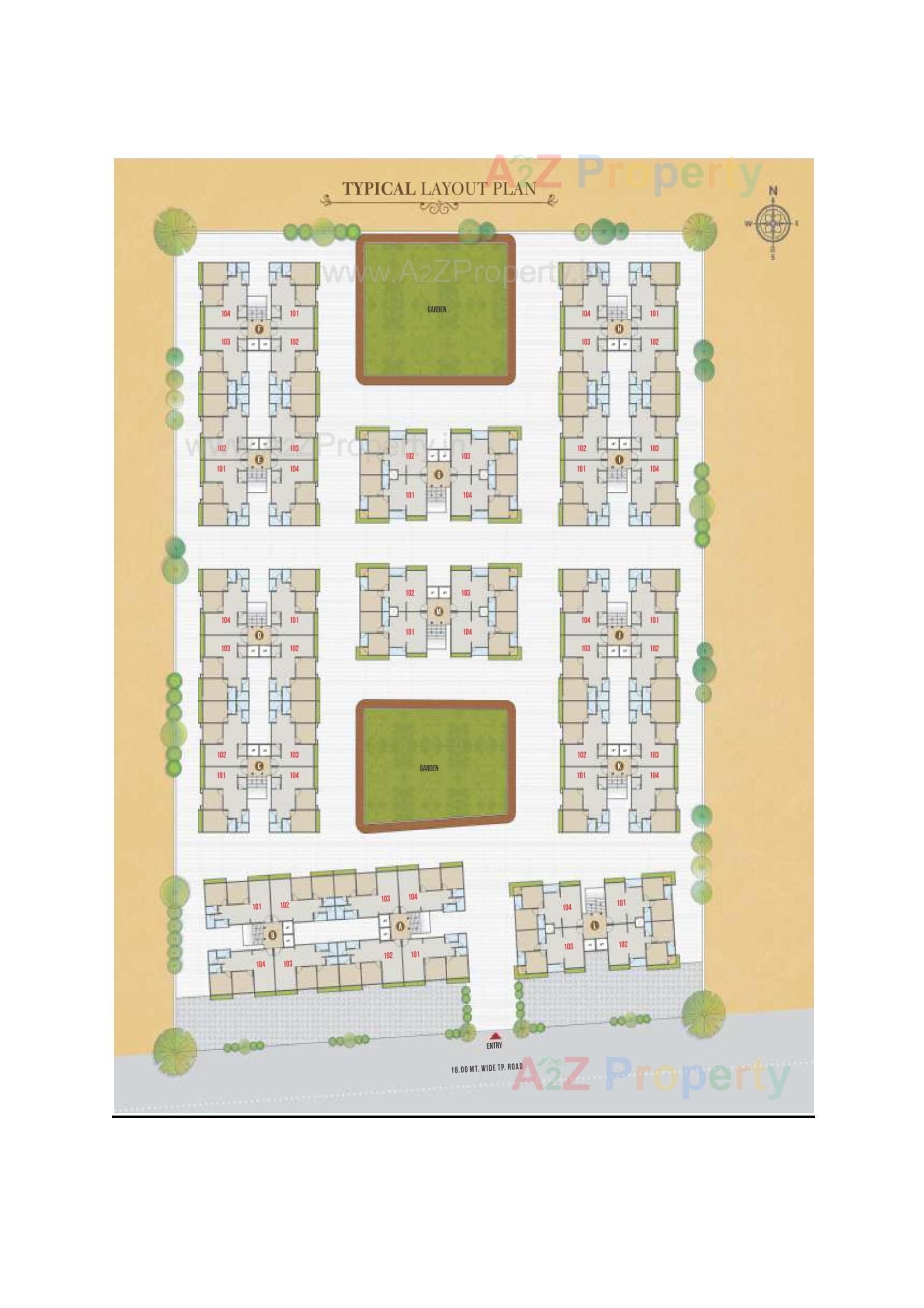Layout of real estate project Victoria Residency located at Navagam, Surat, Gujarat
