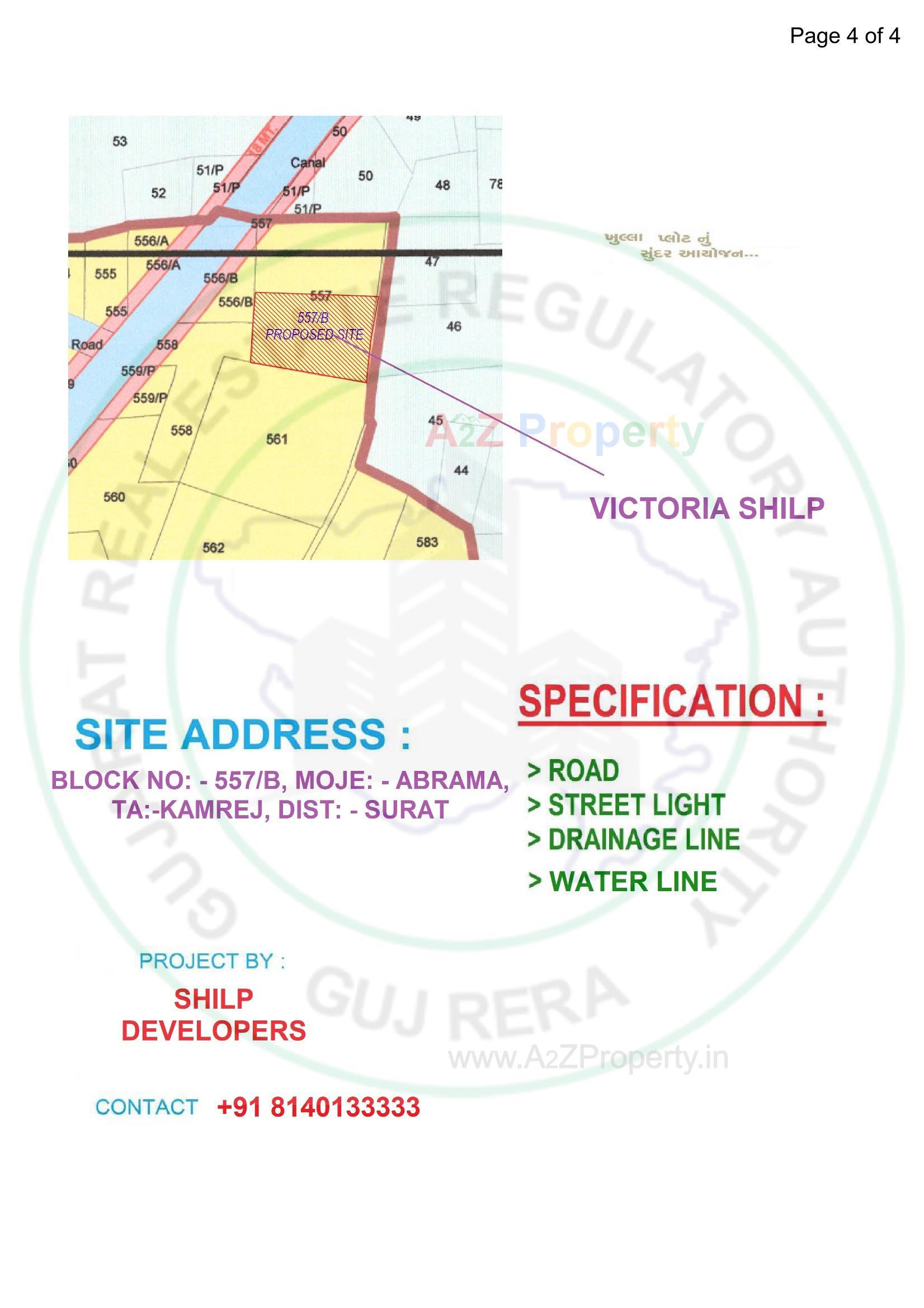  of real estate project Victoria Shilp located at Abrama, Surat, Gujarat