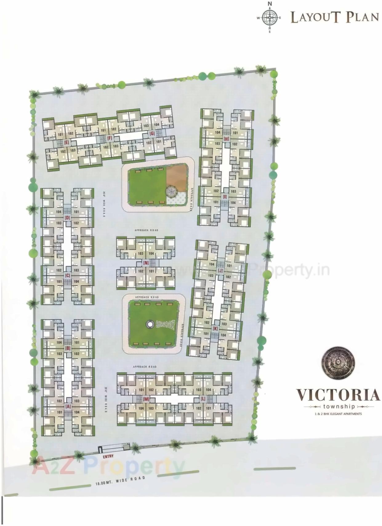 Layout of real estate project Victoria Township located at Navagam, Surat, Gujarat