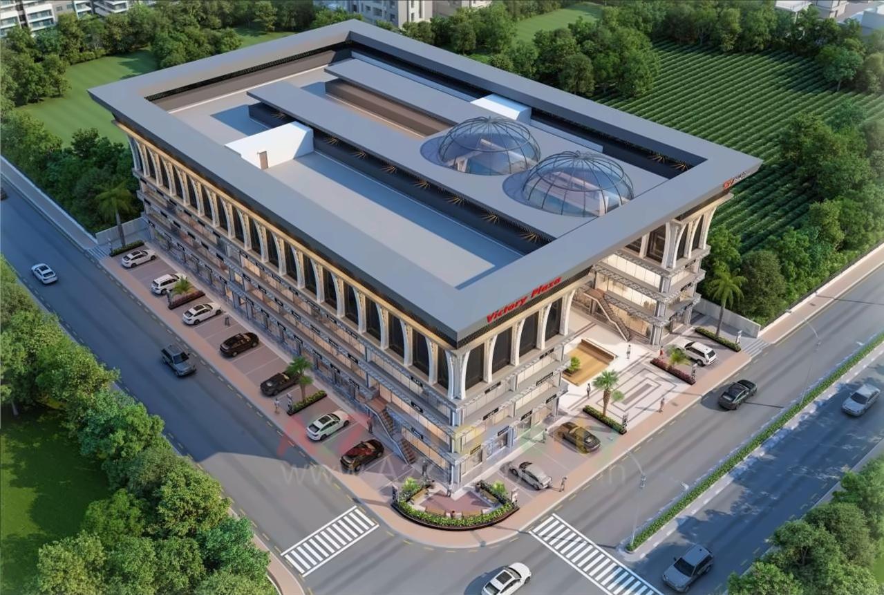 3D Elevation of real estate project Victory Shoppers located at Palonpore, Surat, Gujarat