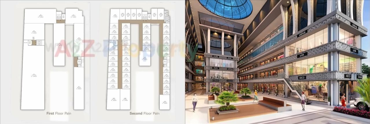 3D Elevation of real estate project Victory Shoppers located at Palonpore, Surat, Gujarat