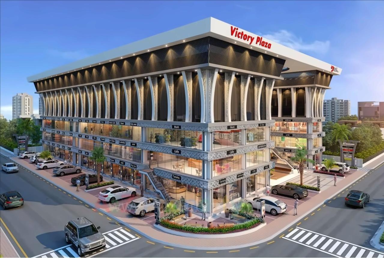 3D Elevation of real estate project Victory Shoppers located at Palonpore, Surat, Gujarat