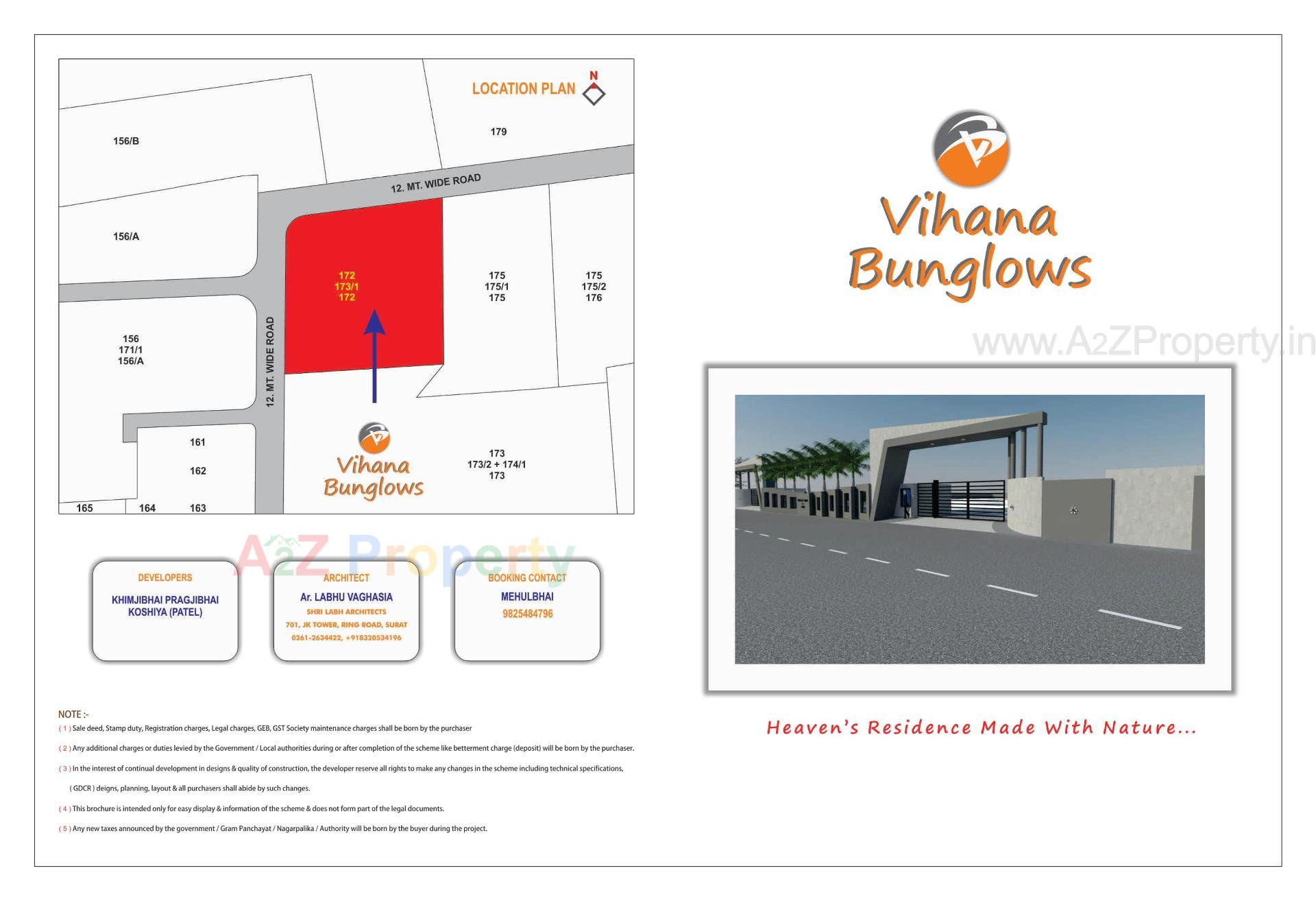  of real estate project Vihana Bunglow located at Katargam, Surat, Gujarat
