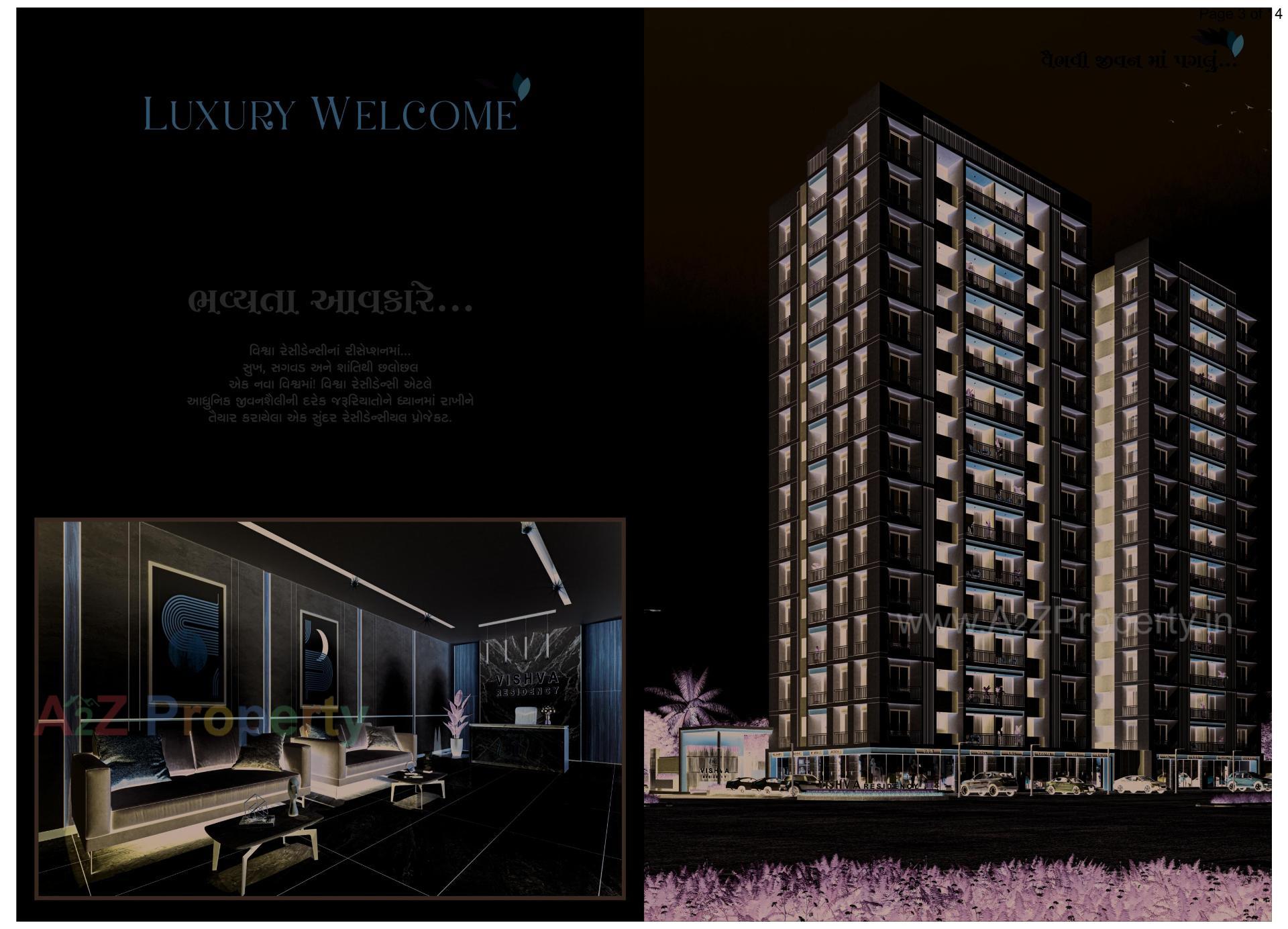 3D Elevation of real estate project Vishwa Residency located at Surat, Surat, Gujarat