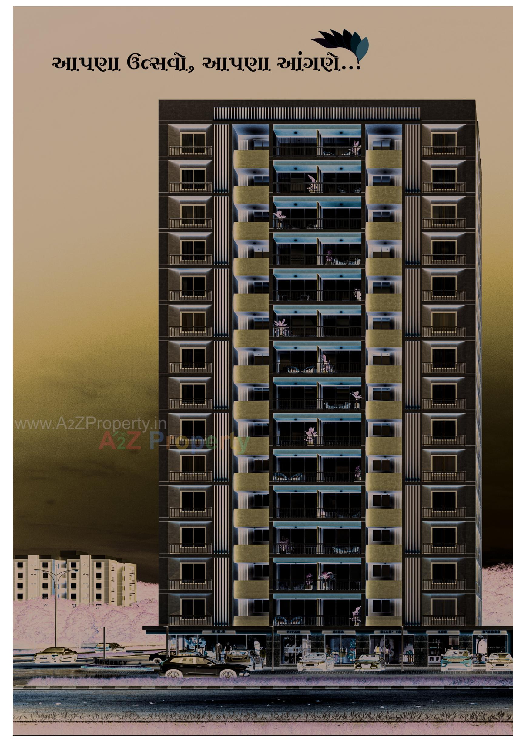 3D Elevation of real estate project Vishwa Residency located at Surat, Surat, Gujarat