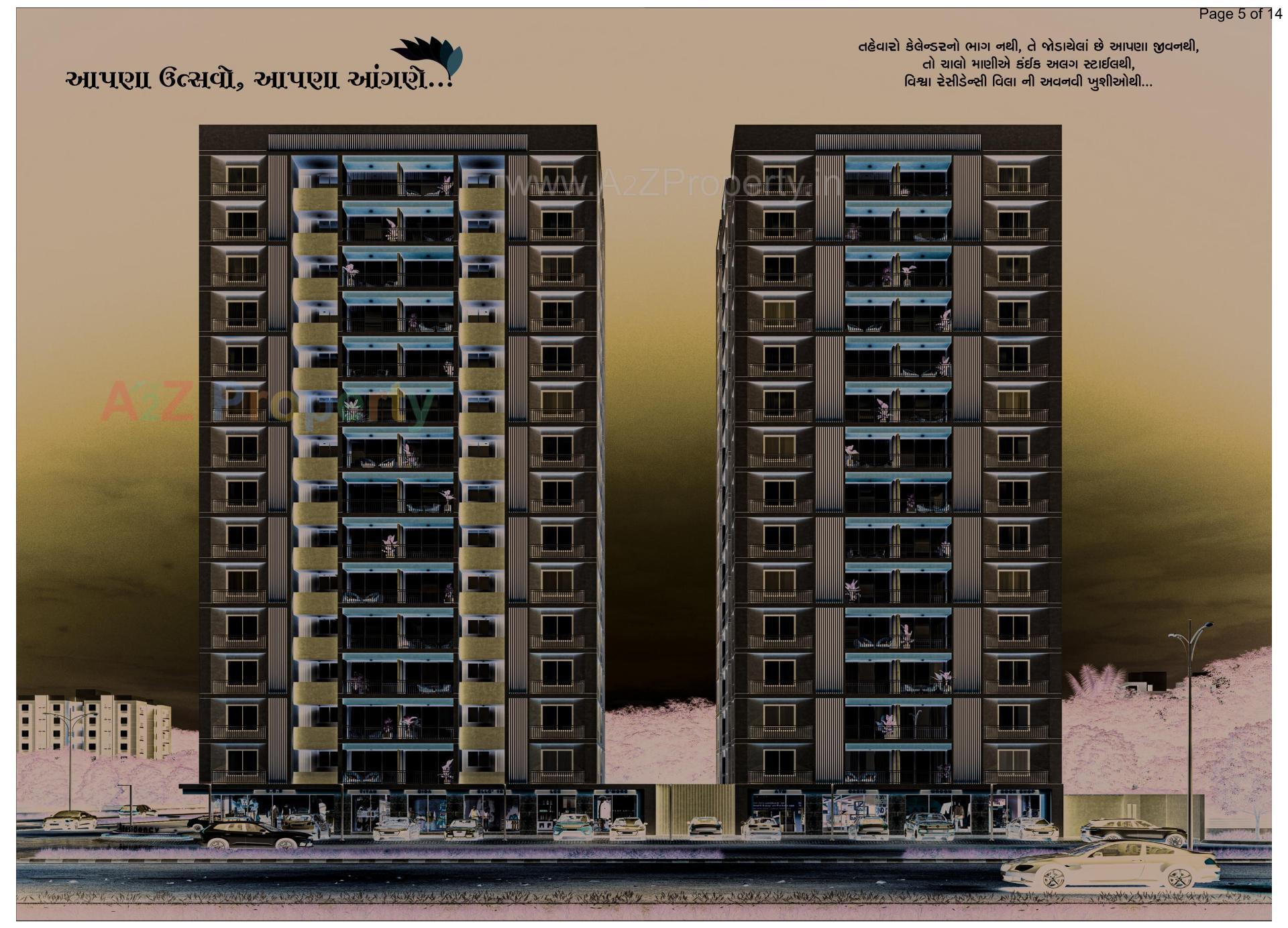 3D Elevation of real estate project Vishwa Residency located at Surat, Surat, Gujarat