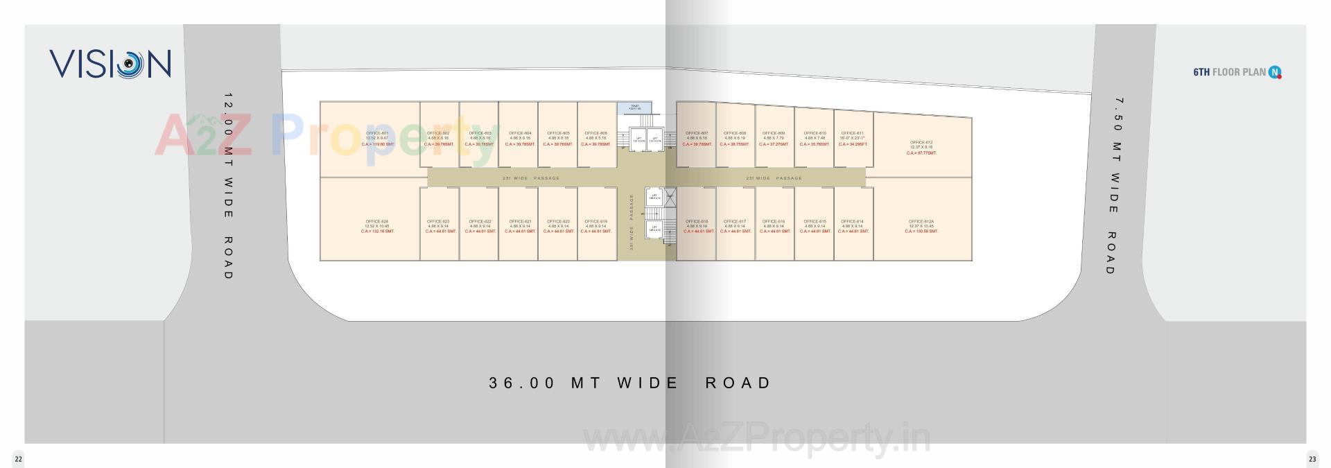 Layout of real estate project Vision located at Surat, Surat, Gujarat
