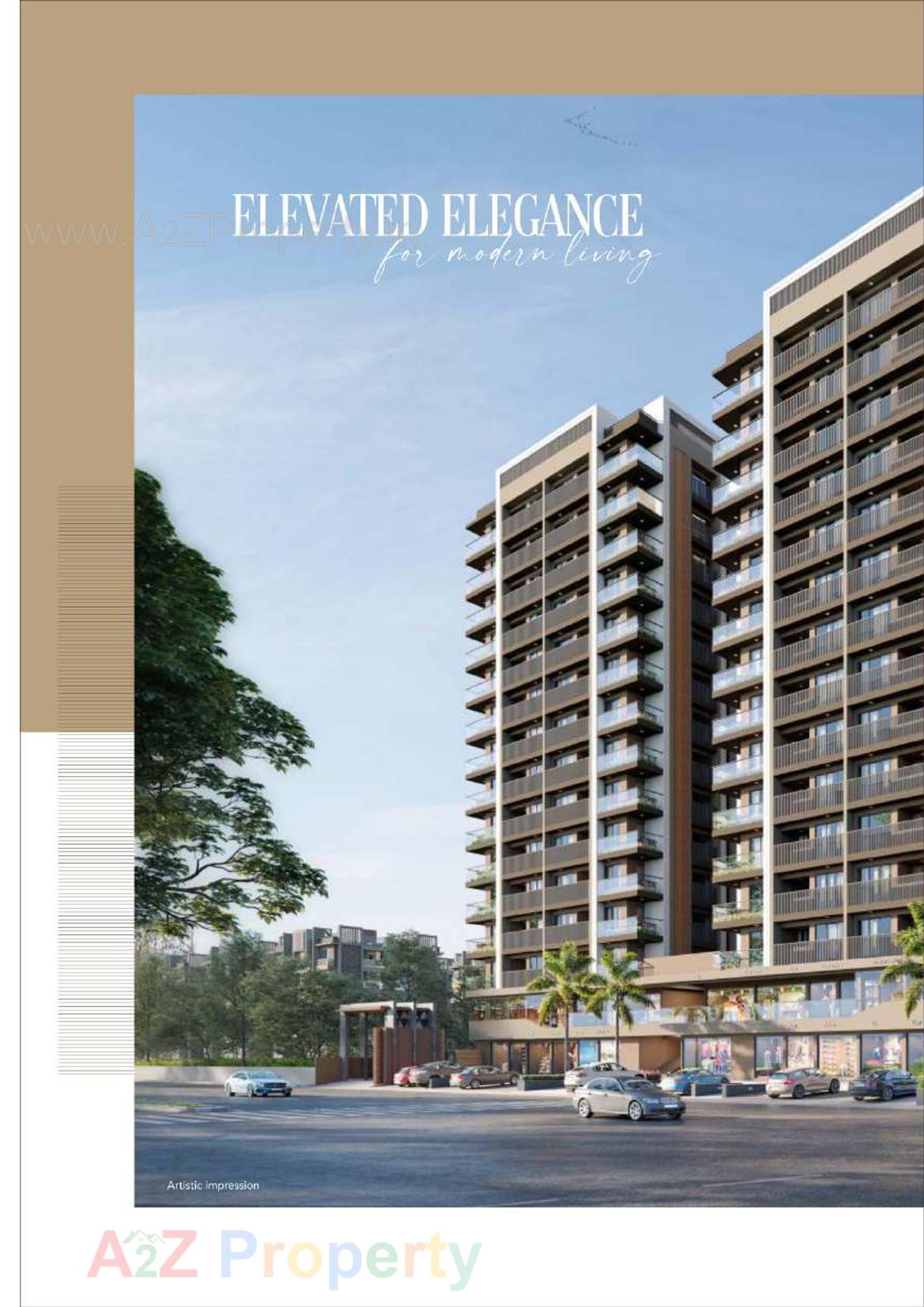 3D Elevation of real estate project Vitoria Heights located at Surat, Surat, Gujarat