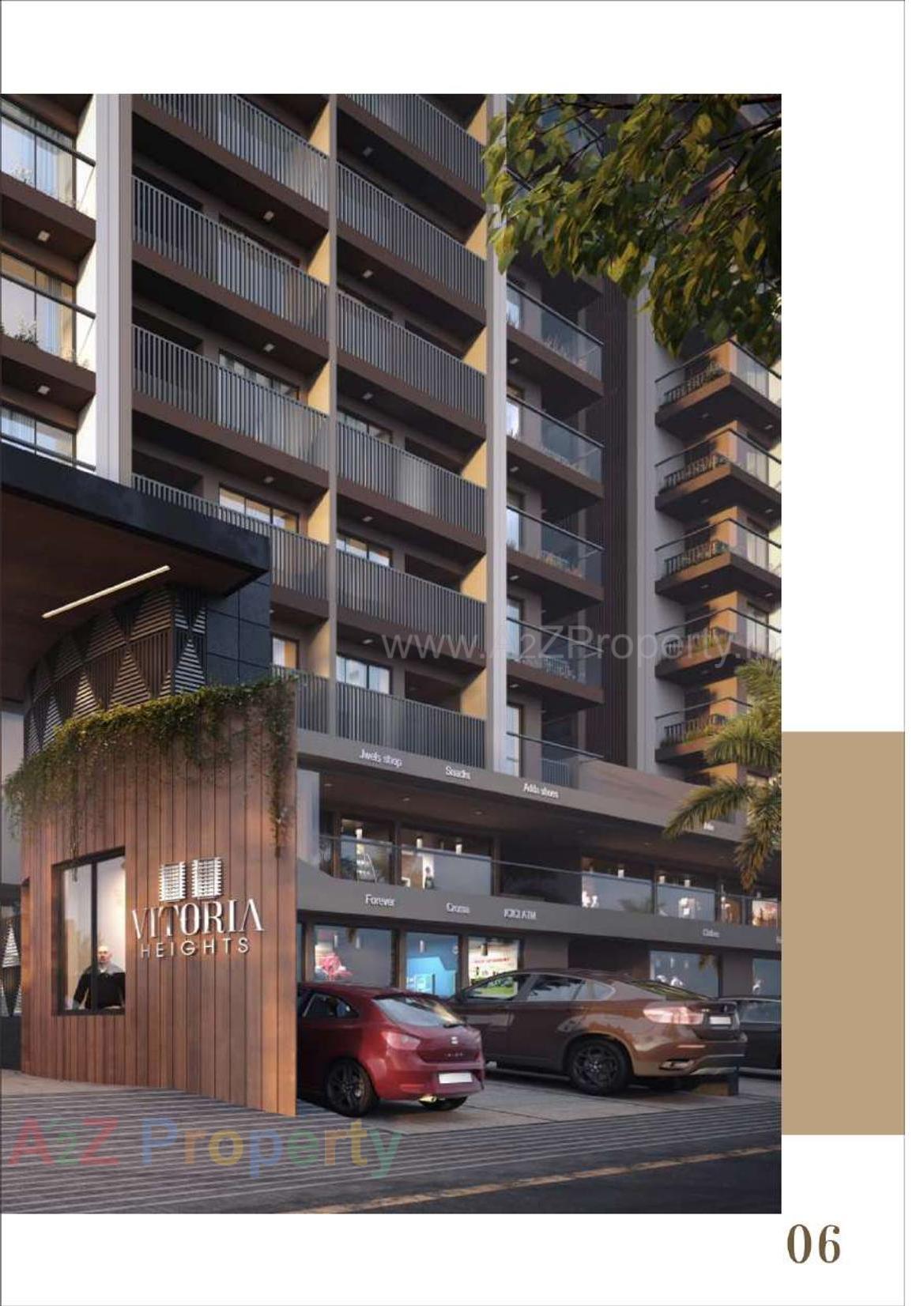 3D Elevation of real estate project Vitoria Heights located at Surat, Surat, Gujarat