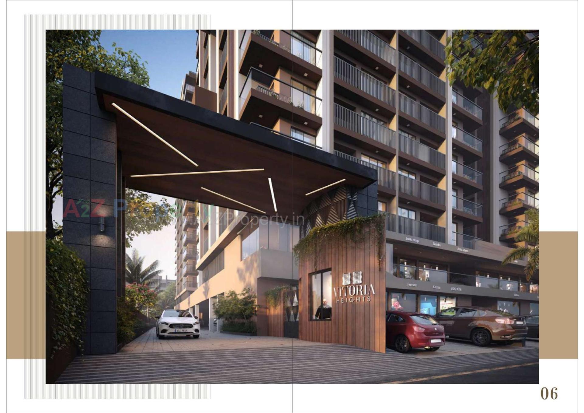 3D Elevation of real estate project Vitoria Heights located at Surat, Surat, Gujarat