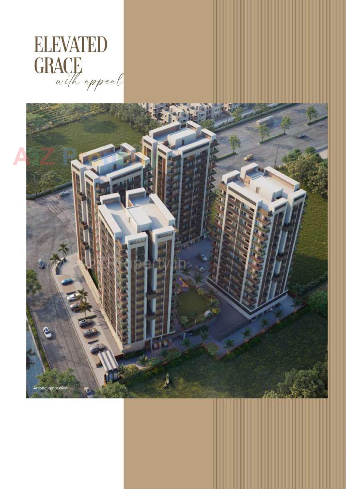 3D Elevation of real estate project Vitoria Heights located at Surat, Surat, Gujarat