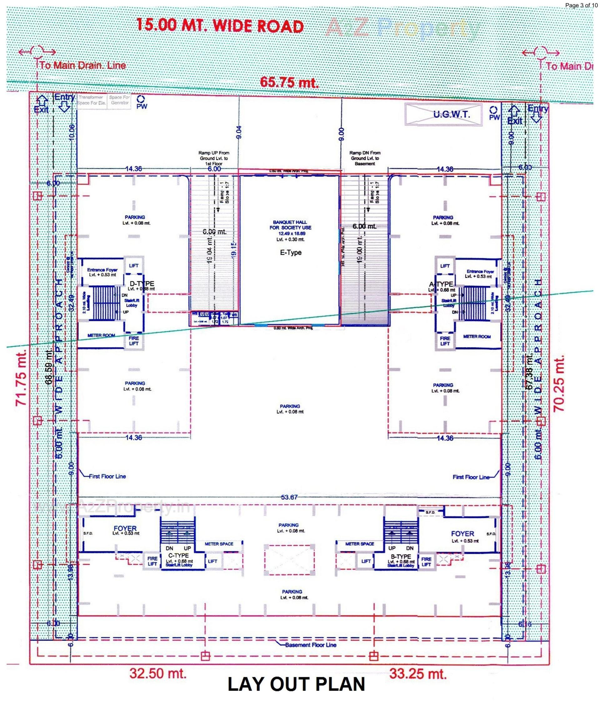 Layout of real estate project Vitoria Hills located at Pal, Surat, Gujarat