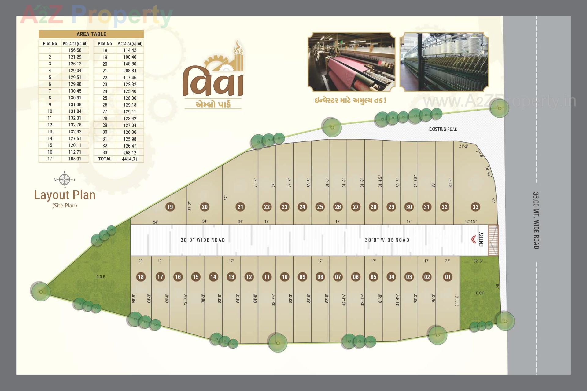Layout of real estate project Viva Embro Park located at Limbayat, Surat, Gujarat