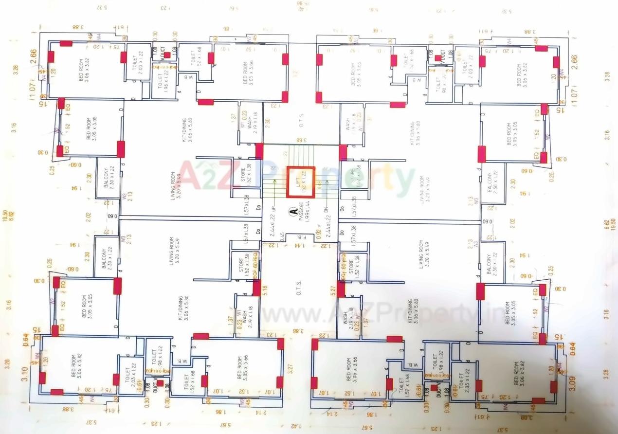 Layout of real estate project Viviana Flates located at Pal, Surat, Gujarat